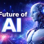 Future of AI concept showing artificial intelligence and smart technology